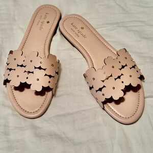 Kate Spade Pink Floral Cut-Out Sandals